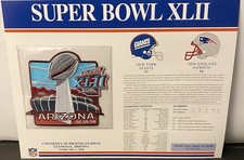 Willabee Ward Official NFL Super Bowl XLII Patch 2008 Giants vs Patriots