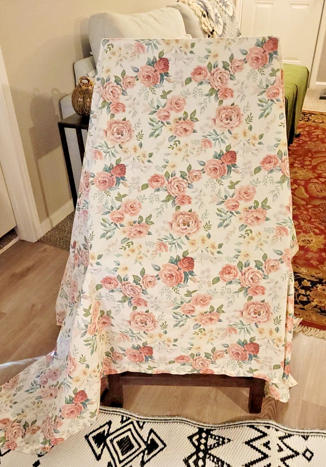 VTG Cottage Core 90s Bedroom JCP FULL Flat Sheet and 2 Standard Sham - Image 2 of 4