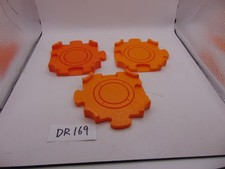 Vtech Go Go Smart Wheels GOGO Replacement Part Lot of 3 Orange Cross Circle