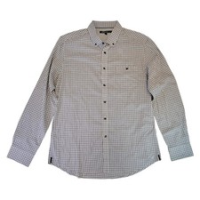 Kenneth Cole New York Men's Long Sleeve Button Down Gray Shirt Size L