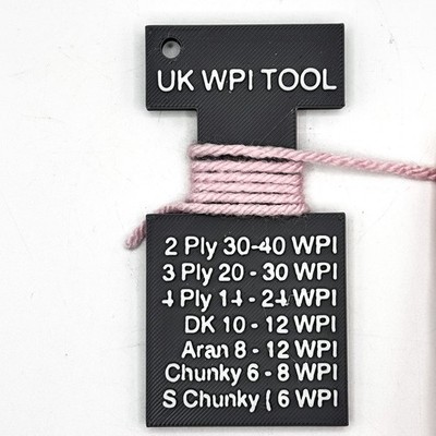 WPI Wraps pro Zoll Wolle Garn Messen Werkzeug UK Maße Kunststoff Stricken Häkeln