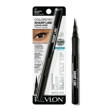 Revlon ColorStay Sharp Line Waterproof Liquid Eyeliner, 01 Blackest Black