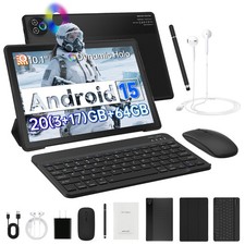Android 15 Tablet set 10 inch 20GB 3 17 RAM 64GB ROM WIFI Widevine L1 IPS LCD