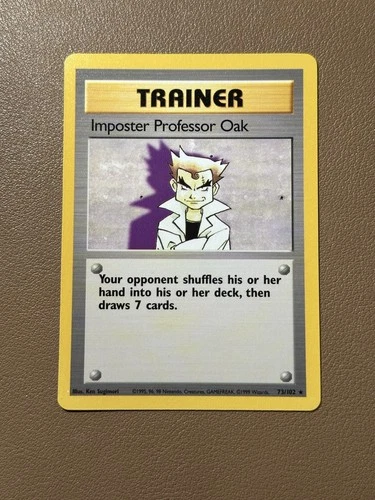 Pokémon TCG Impostor Professor Oak 73/102 Base Set Rare Regular English 1999 NM
