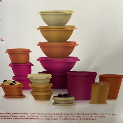 New Tupperware Heritage Collection 32 Piece Food Storage  Set - Vintage Colors