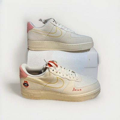 NEW Nike Air Force 1 Rock N Roll Off White Coral Solar Flare Sneakers Women s 11