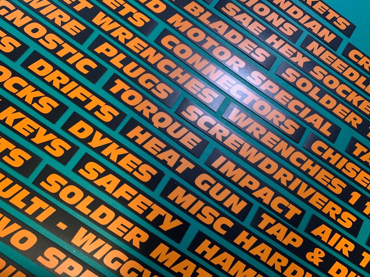 Toolbox Magnetic Labels HomFairy Magnetic Toolbox Labels, 3D-Printed ...