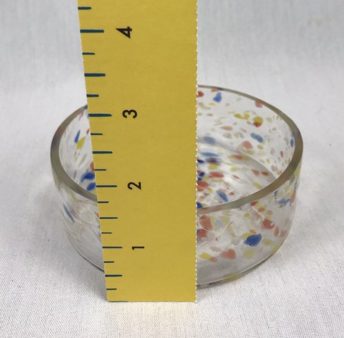 Vintage Handblown Art Glass Confetti Dish Bowl 4.25” Diameter - Picture 11 of 11