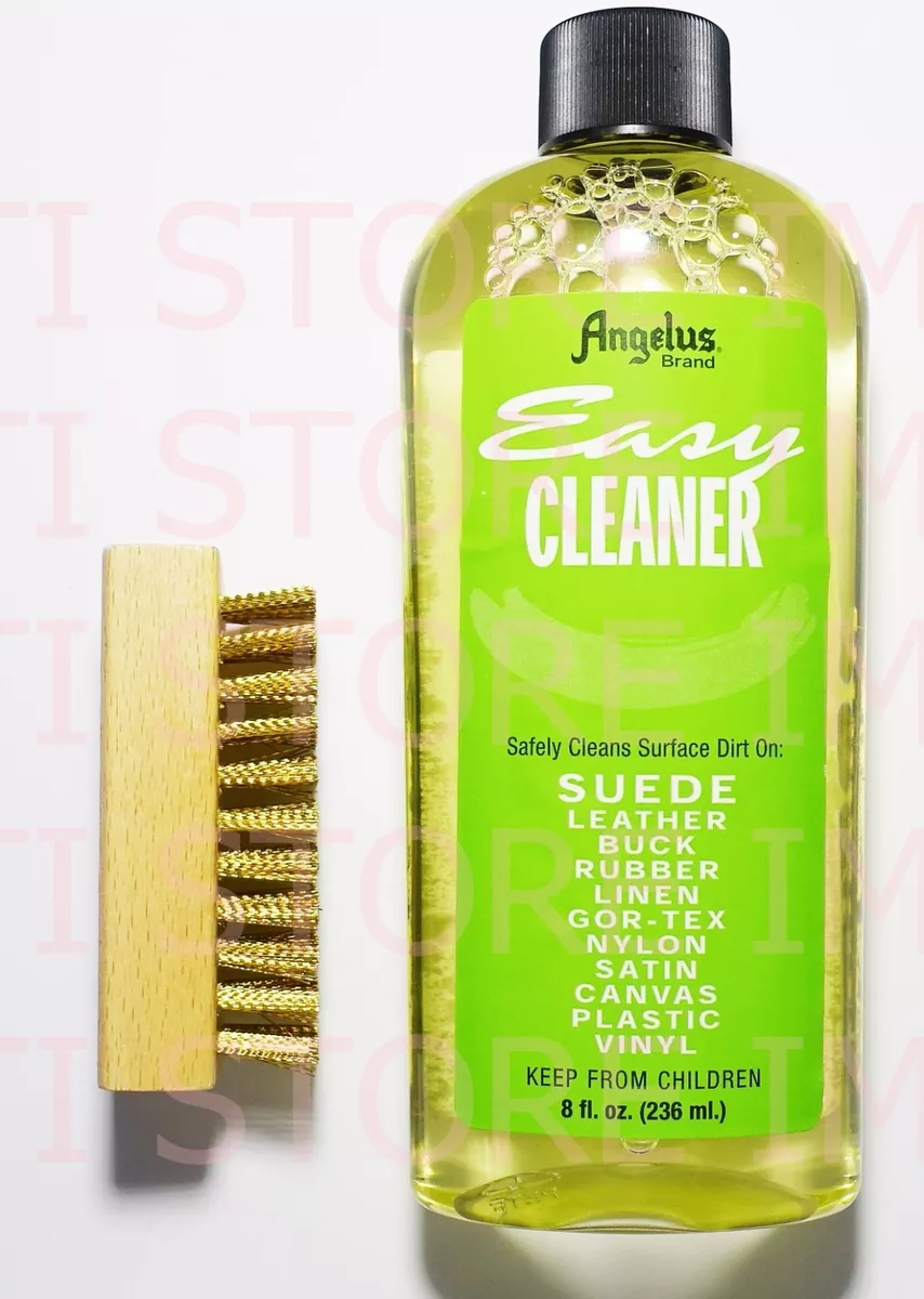 Angelus Easy Cleaner Suede Cleaning Kit Shoe Cleaning kit 8oz With Brass  Brush