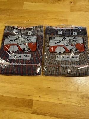 Cupid Boy Boxer Shorts Vintage Small 2 Packs 6 Pairs New