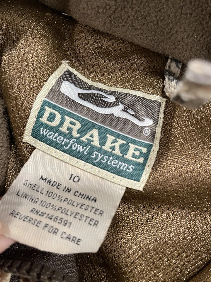 drake 1/4 zip size 10 mossy oaks blades camo pullover youth SI37 - Image 3 of 4