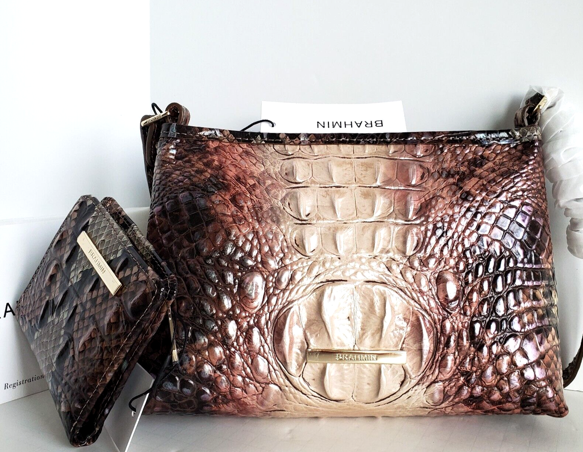 ?Brahmin Lorelei Satchel Diamondback Evening Leather 
