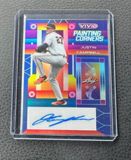 2022 Leaf Vivid Justin Campbell Rookie Painting Corners Blue Auto 6/30