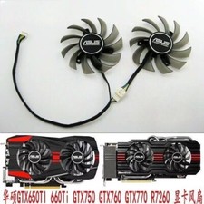 A Pair Fans For ASUS GTX650Ti 660Ti GTX750 760 770 R7 260 Graphics Card
