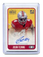 JULIAN FLEMING 2021 Onyx BLUE AUTO #CAJF Ohio OSU St PSU Penn State WR LTD/400