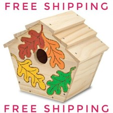 NEW Melissa  Doug Build-Your-Own Wooden Birdhouse Craft Kit Child Development
