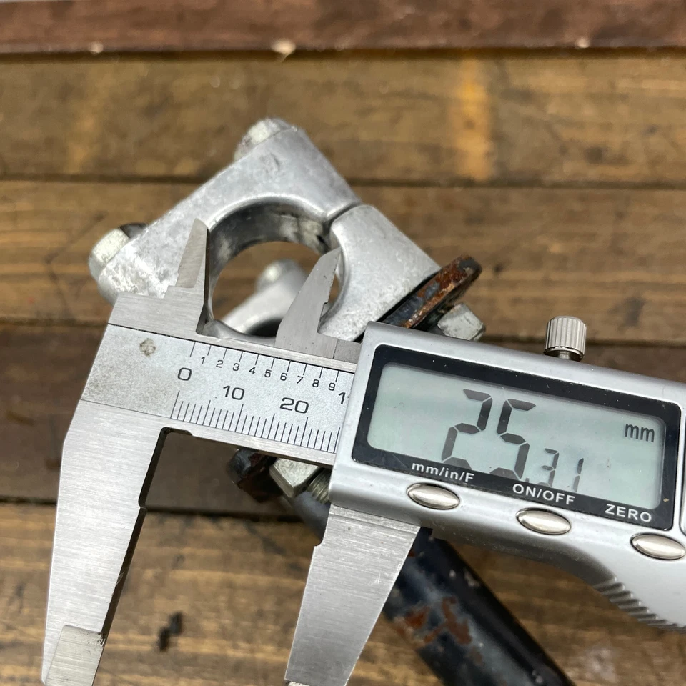 Vintage BMX Double Clamp Stem 25.4 21.1 1" 80s Old School BMX Black OG Neck - Image 4 of 4