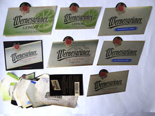 7 verschiedene Bieretiketten - Brauerei Wernesgrün, Sachsen, Germany
