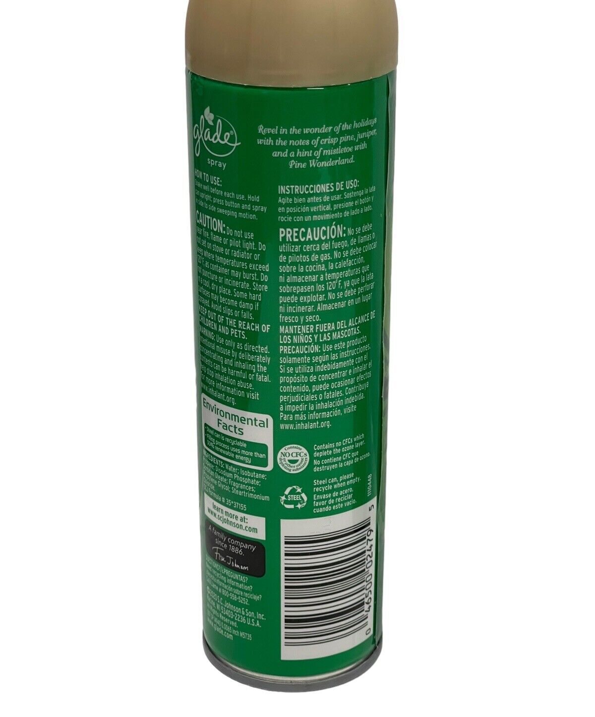 Glade Pine Wonderland Spray Air Freshener Limited Edition 8oz (4PACK