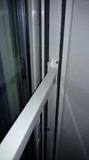 White Sliding Patio Door Security Bar With Child-Proof Lock Extendable Aluminum