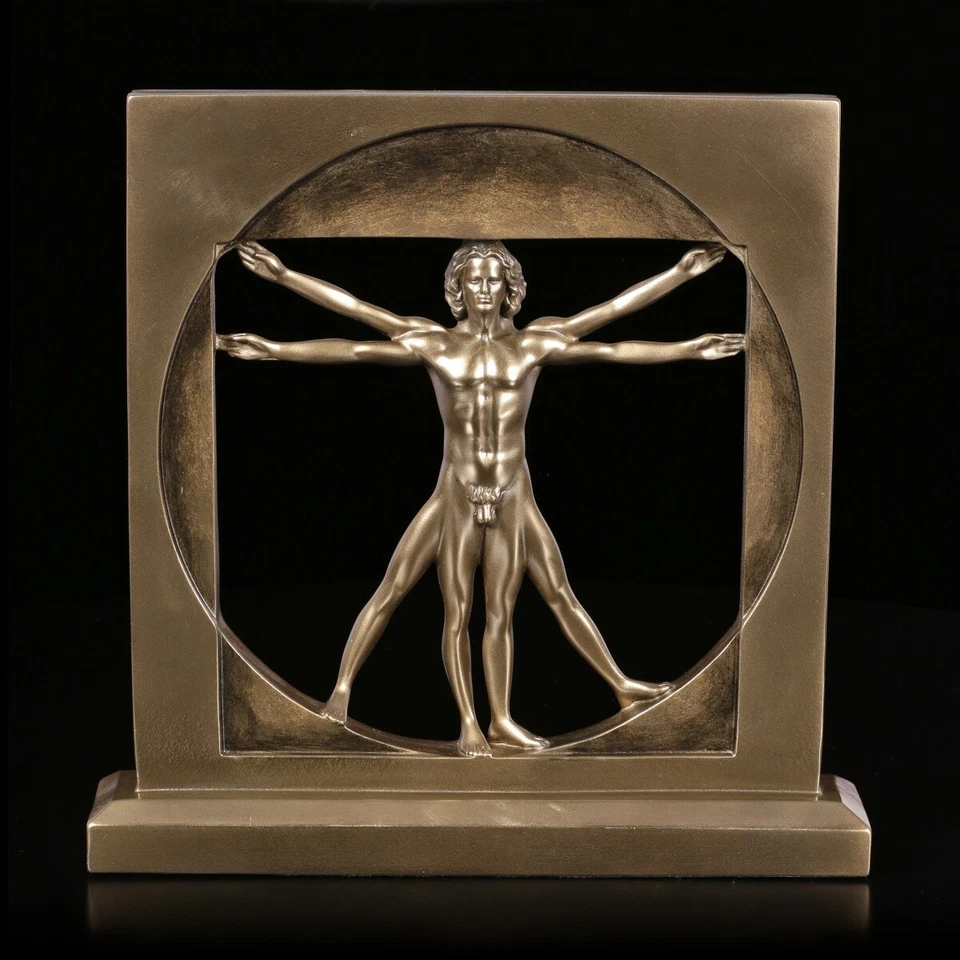 Der Vitruvianische Mensch - Deko Figur Statue Medizin Arzt Geschenk Veronese - Bild 2 von 4