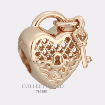 Authentic Pandora Sterling Silver ROSE™ Love You Lock Bead 787655