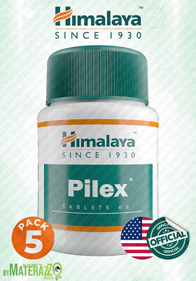 PILEX Himalaya USA OFFICIAL 5 box 300 tablets Vegetarian Botanical 100% Pure