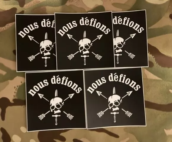 Special Forces 5-Sticker Set SFARTAETC Nous Defions Green Beret SF