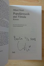 Mikael Niemi Autogramm signed Taschenbuch "Populärmusik aus Vittula"