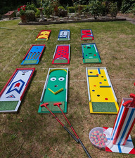 9 Hole Crazy Golf Course. ( Portable) Made by  `MyCrazy Golf UK`