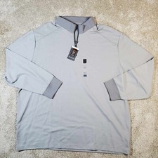 Van Heusen Quarter Zip Pullover Sweater Mens Large Gray 80MSRP NWT