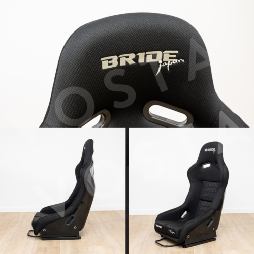 BRIDE VIOS III Japan Style - Black Fabric Low Max Fixed Bucket Racing Seats- XL - Picture 1 of 11