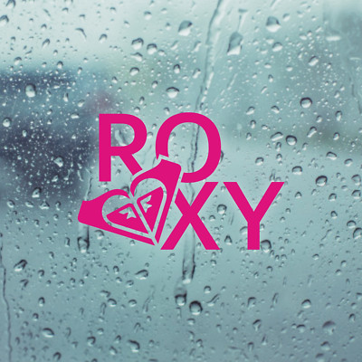 ROXY Die Cut Pink Vinyl Decal/Sticker 5 in x 3.3 in Surfer Girl Car Truck Window