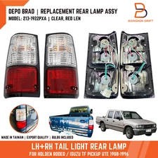 PAIR DEPO RED CLEAR TAIL LIGHT REAR LAMP ASSY FOR ISUZU TF TFR PICKUP UTE 88-96
