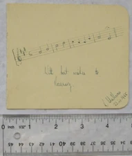 1955 page from an autograph album - K. Shallcross, handwritten music