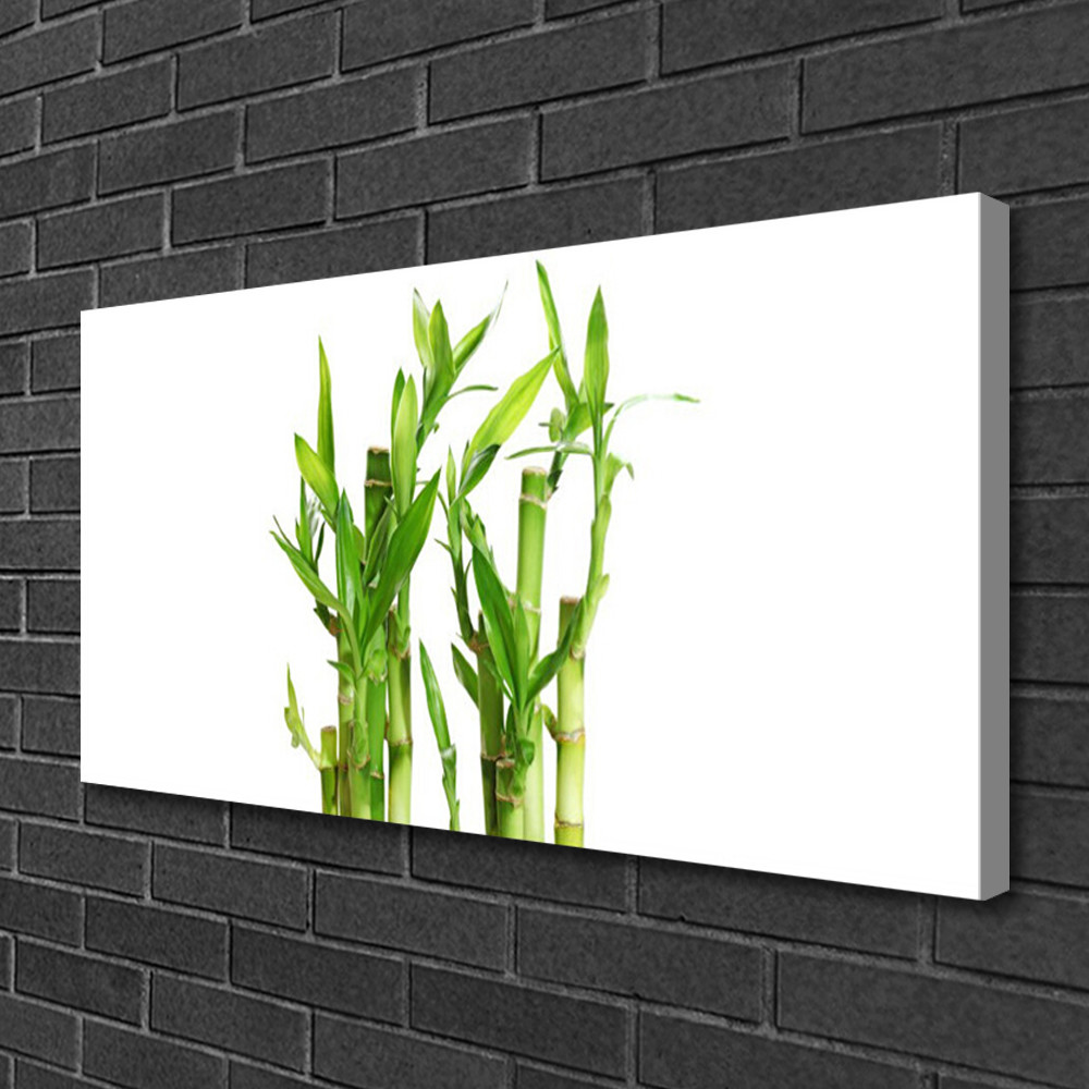 Tableau impression 100x50 floral bambou sur toile premium haut de gamme