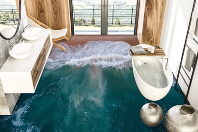 3D Sandy Beach Wave G5607 Floor WallPaper Murals Wall Print Decal AJ Coco 2024