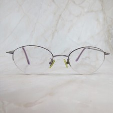 Nine West 1W7 Eyeglasses Frame Women's Gunmetal Gray Half Rim Oval 48-19-135