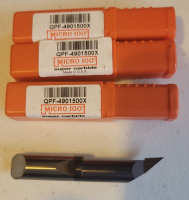 MICRO 100  PROFILE BORING BAR, SOLID CARBIDE QUICK CHANGE 1/2'' SHANK .008R QTY 4
