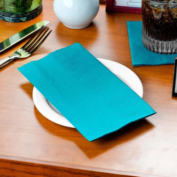 1000 ESTUCHES en relieve 2 capas 1/2 pliegues 15" x 17" papel cena boda fiesta servilleta Foto 2 de 4