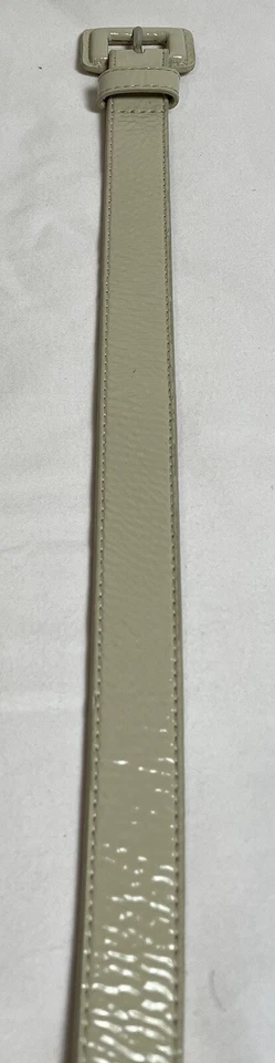 Cinturón ajustado Hobo International para mujer M/32 marfil cuero genuino hebilla cuadrada Foto 4 de 4