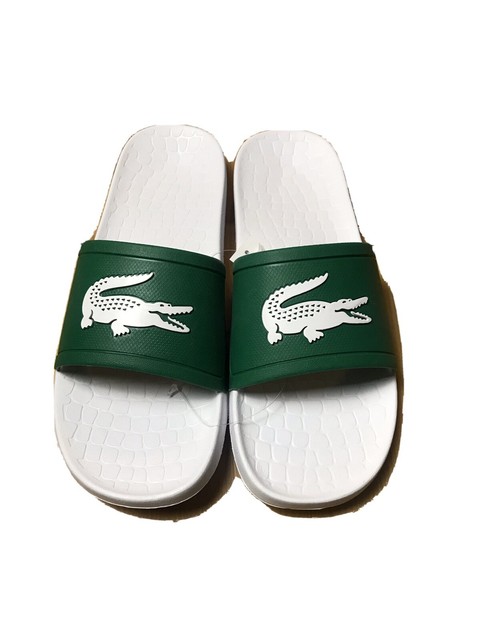 Mens Lacoste âFrasierâ Croco 319 Slides White / Green Size 13 | eBay