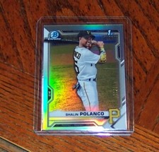 2021 Bowman Chrome-Shalin Polanco 1st Bowman #BCP-222-Silver Refractor #17/499