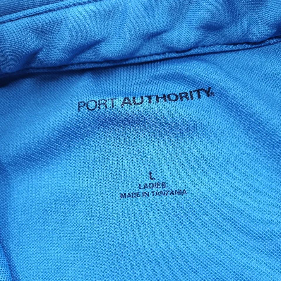 Polo ATS azul grande para mujer Port Authority Foto 2 de 4