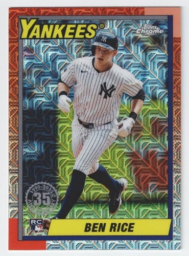2025 Topps Chrome Ben Rice Rookie RC Silver Pack Mojo Refractor 1990 #T90C-86