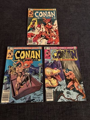 Conan the Barbarian Vol 1 #123, #125 & #126 - Marvel Comics, boarded & Gemini