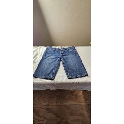 US Polo Assn Womens Denim Bermuda Shorts Medium Wash Blue Jeans Size 14