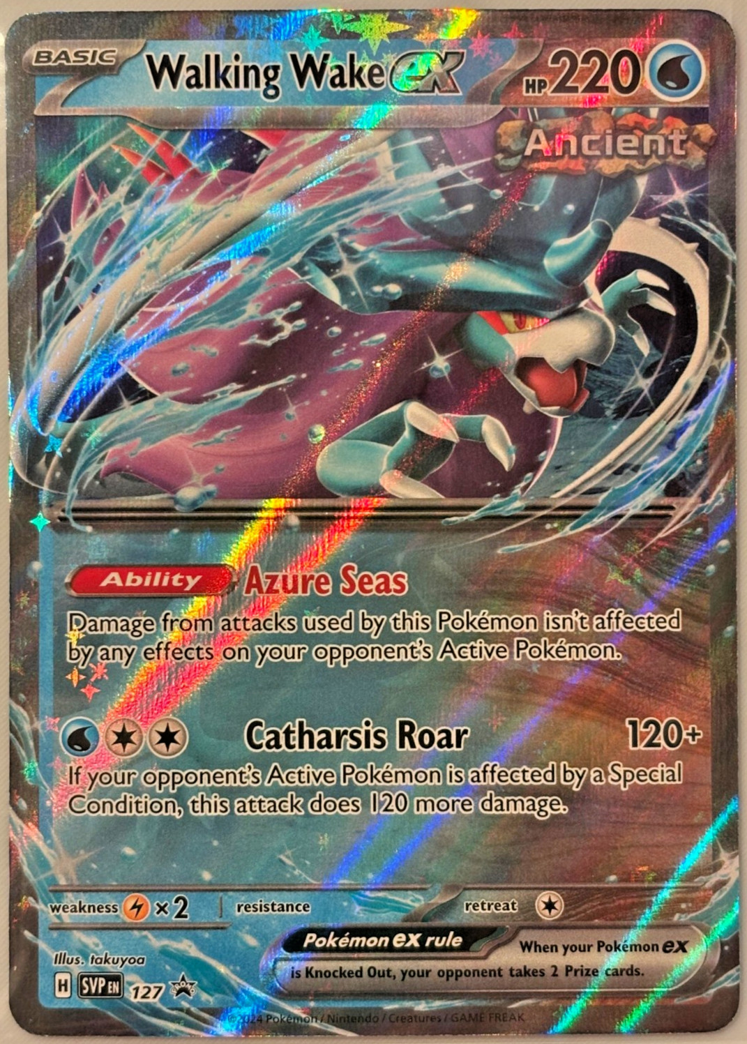 Walking Wake EX #127 Holo Black Star Promo Scarlet & Violet Pokemon 2022 NM