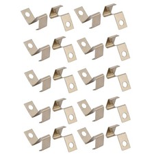 20 x Silver Tone Metal SMT Mounted AAA Battery Positive Negative Contact Plate