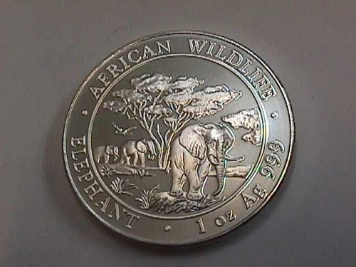 2012 Somalia Silver Elephant 1 oz — photo from the most recent tracked eBay sale